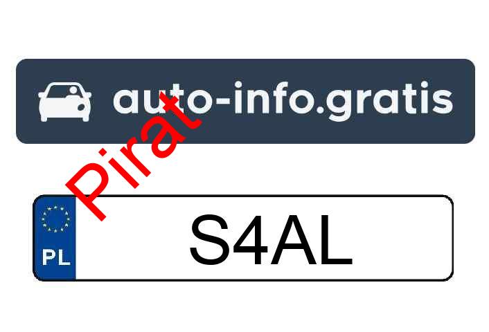 Pirat drogowy w pojeździe o numerach rejestracyjnych S4AL