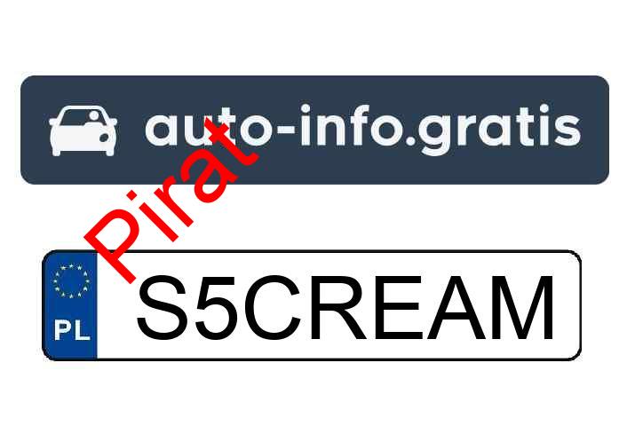 Pirat drogowy w pojeździe o numerach rejestracyjnych S5CREAM