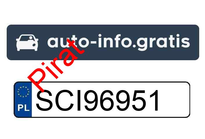 Pirat drogowy w pojeździe o numerach rejestracyjnych SCI96951