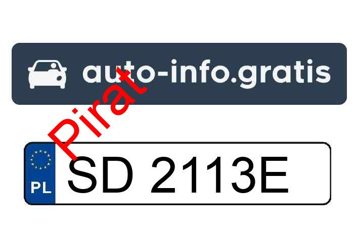 Pirat drogowy w pojeździe o numerach rejestracyjnych SD2113E