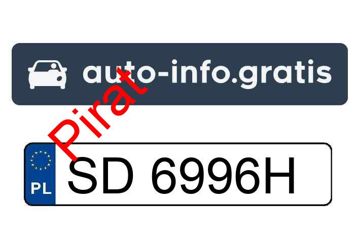 Pirat drogowy w pojeździe o numerach rejestracyjnych SD6996H