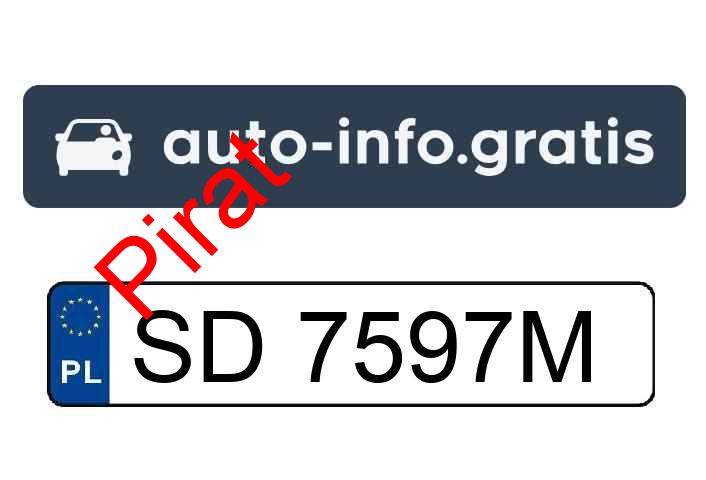 Pirat drogowy w pojeździe o numerach rejestracyjnych SD7597M