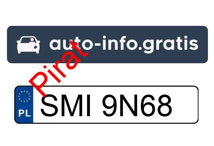 Pirat drogowy w pojeździe o numerach rejestracyjnych SMI9N68