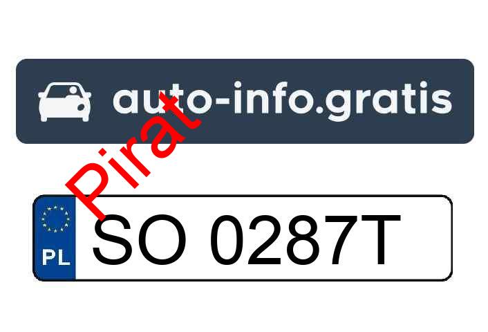 Pirat drogowy w pojeździe o numerach rejestracyjnych SO0287T