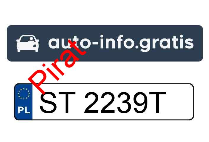 Pirat drogowy w pojeździe o numerach rejestracyjnych ST2239T