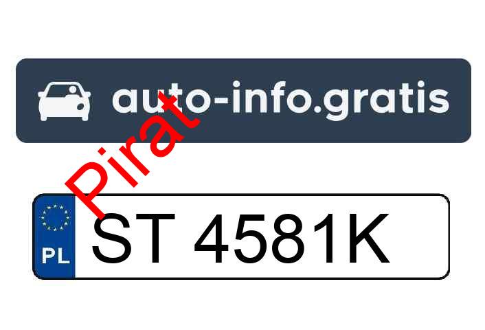 Pirat drogowy w pojeździe o numerach rejestracyjnych ST4581K