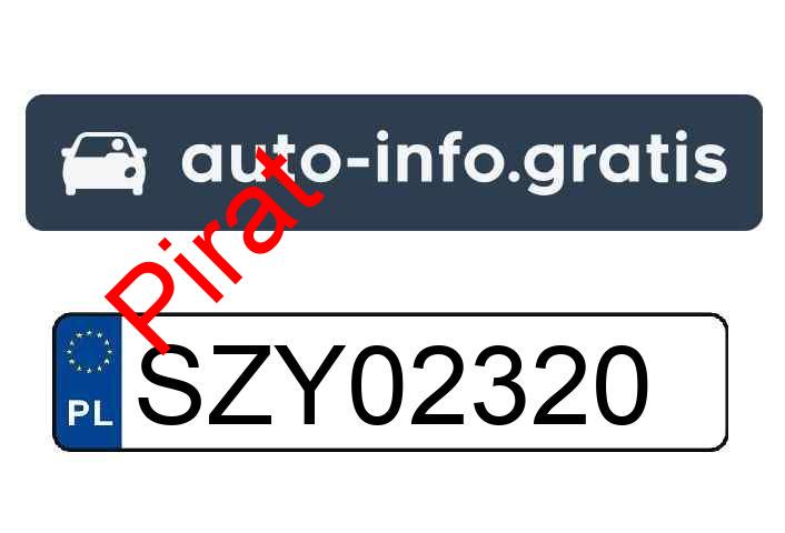 Pirat drogowy w pojeździe o numerach rejestracyjnych SZY02320