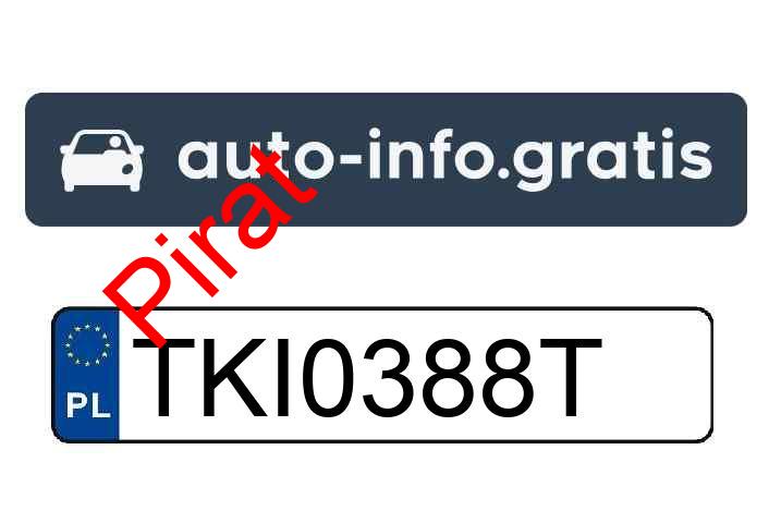 Pirat drogowy w pojeździe o numerach rejestracyjnych TKI0388T