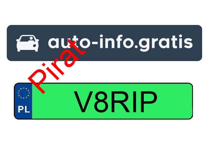 Pirat drogowy w pojeździe o numerach rejestracyjnych V8RIP