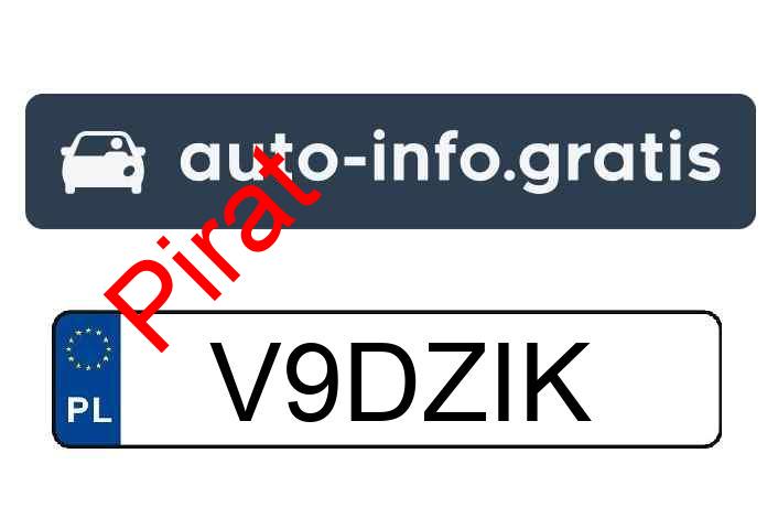 Pirat drogowy w pojeździe o numerach rejestracyjnych V9DZIK