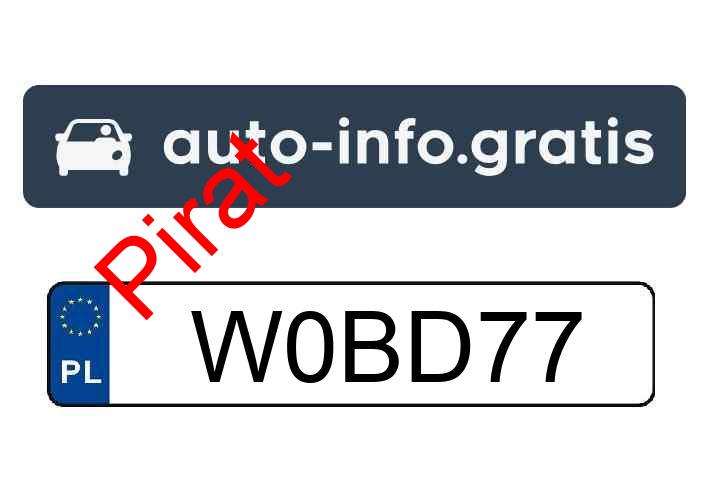 Pirat drogowy w pojeździe o numerach rejestracyjnych W0BD77
