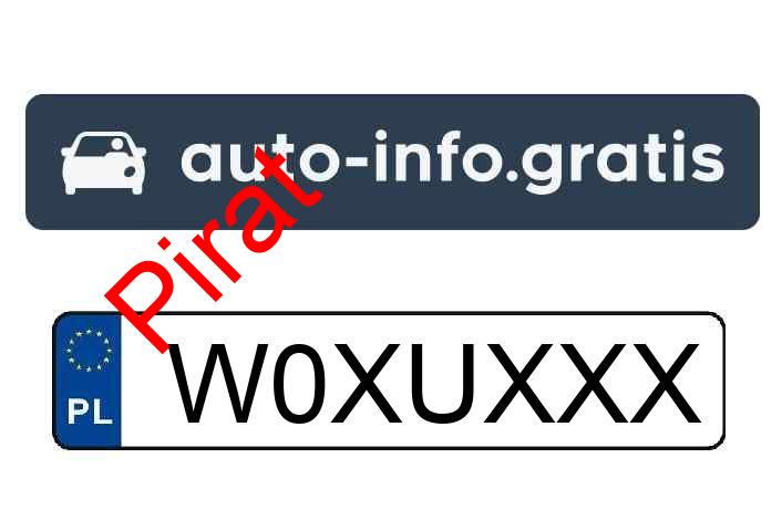 Pirat drogowy w pojeździe o numerach rejestracyjnych W0XUXXX