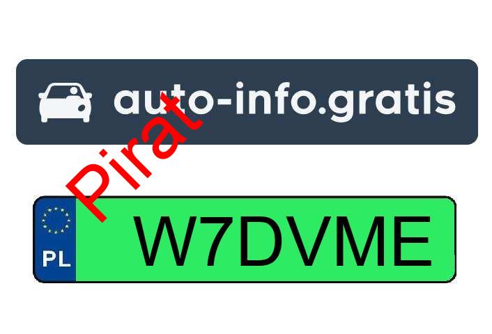 Pirat drogowy w pojeździe o numerach rejestracyjnych W7DVME