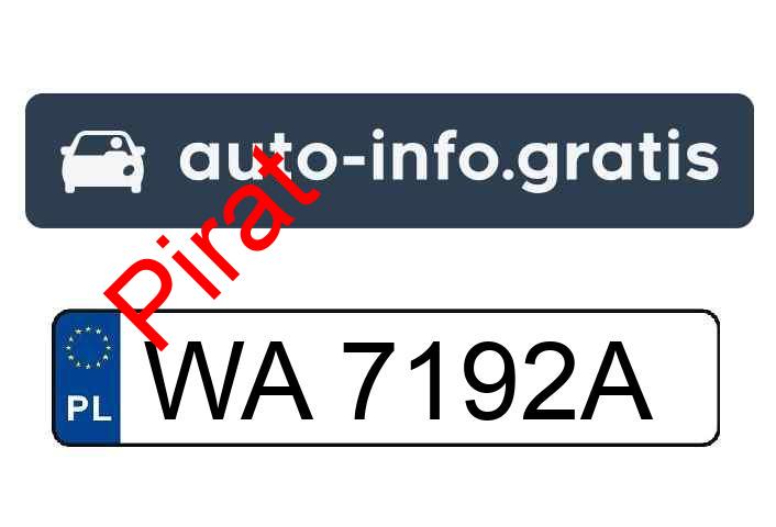 Pirat drogowy w pojeździe o numerach rejestracyjnych WA7192A