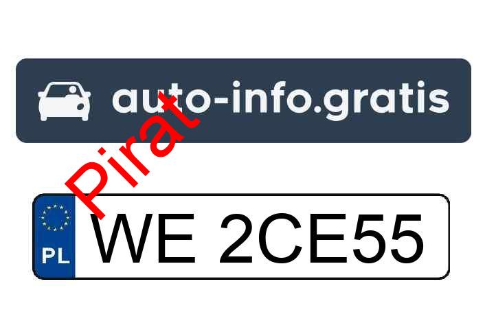 Pirat drogowy w pojeździe o numerach rejestracyjnych WE2CE55