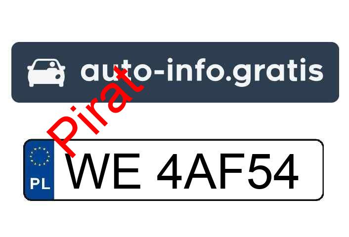 Pirat drogowy w pojeździe o numerach rejestracyjnych WE4AF54