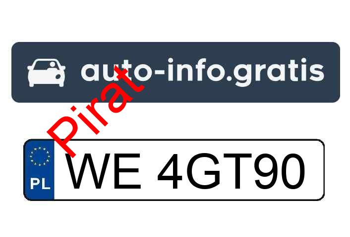 Pirat drogowy w pojeździe o numerach rejestracyjnych WE4GT90