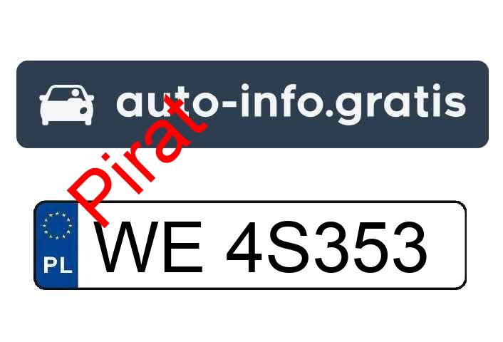 Pirat drogowy w pojeździe o numerach rejestracyjnych WE4S353