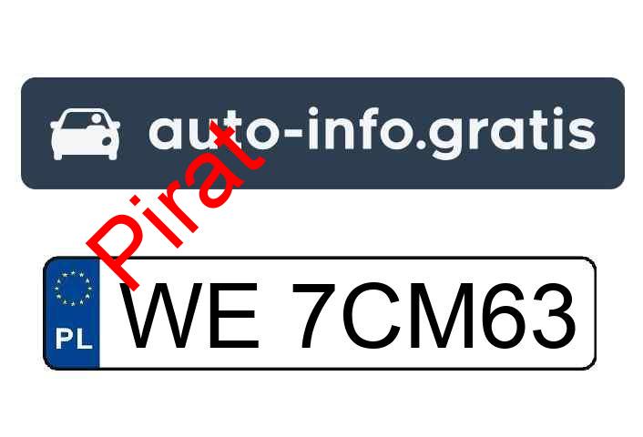 Pirat drogowy w pojeździe o numerach rejestracyjnych WE7CM63