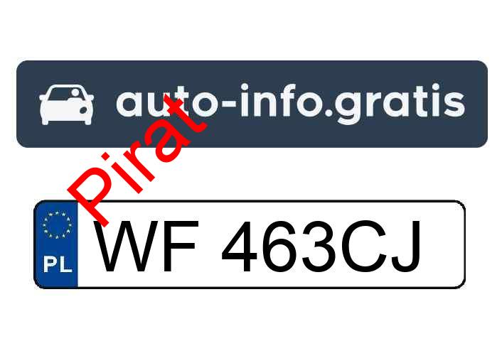 Pirat drogowy w pojeździe o numerach rejestracyjnych WF463CJ
