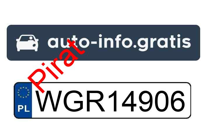 Pirat drogowy w pojeździe o numerach rejestracyjnych WGR14906