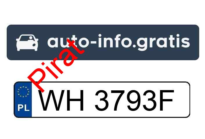Pirat drogowy w pojeździe o numerach rejestracyjnych WH3793F
