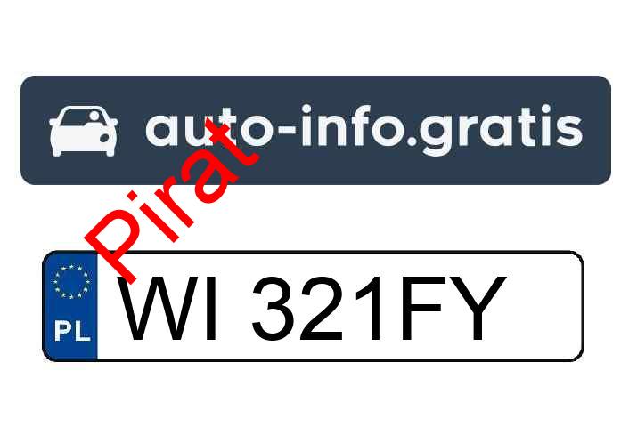 Pirat drogowy w pojeździe o numerach rejestracyjnych WI321FY