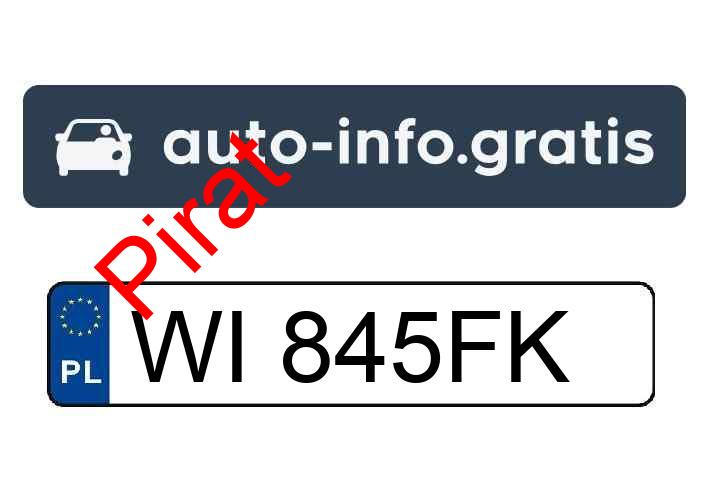 Pirat drogowy w pojeździe o numerach rejestracyjnych WI845FK