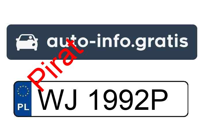 Pirat drogowy w pojeździe o numerach rejestracyjnych WJ1992P