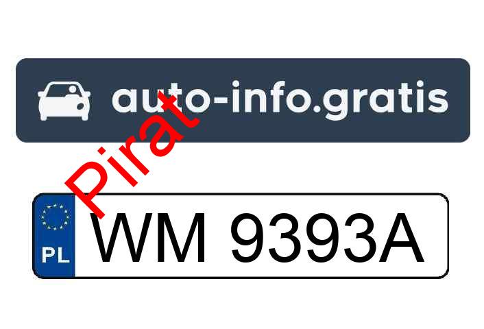 Pirat drogowy w pojeździe o numerach rejestracyjnych WM9393A