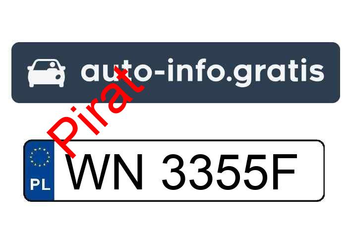 Pirat drogowy w pojeździe o numerach rejestracyjnych WN3355F