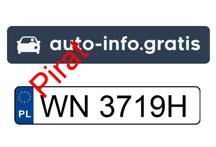 Pirat drogowy w pojeździe o numerach rejestracyjnych WN3719H