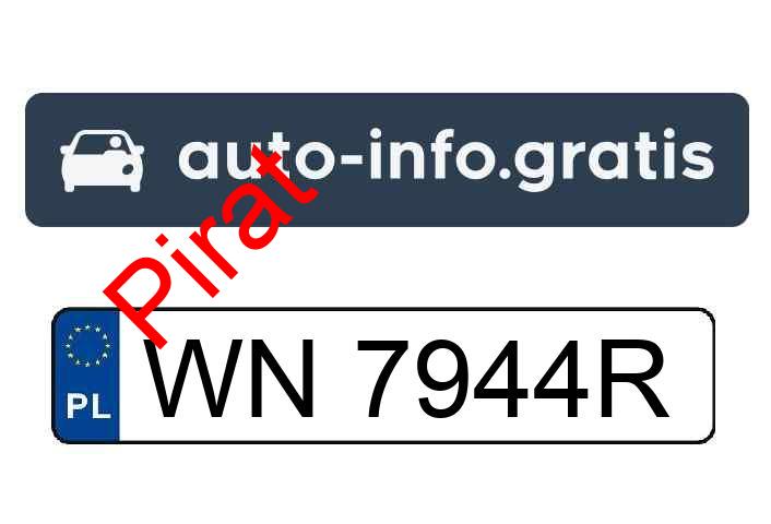 Pirat drogowy w pojeździe o numerach rejestracyjnych WN7944R