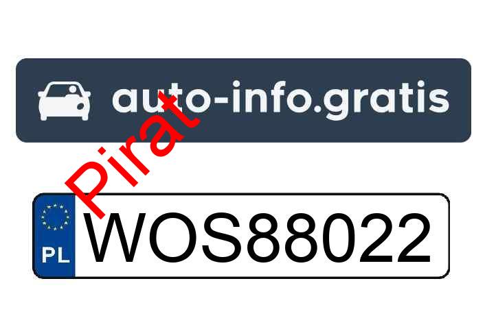 Pirat drogowy w pojeździe o numerach rejestracyjnych WOS88022