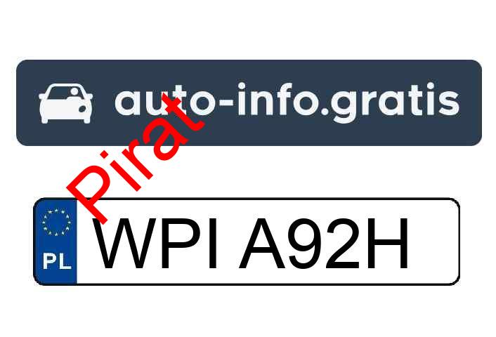 Pirat drogowy w pojeździe o numerach rejestracyjnych WPIA92H