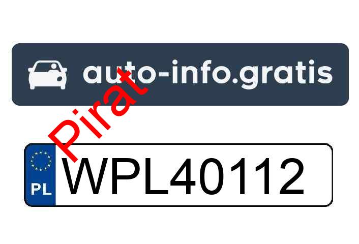 Pirat drogowy w pojeździe o numerach rejestracyjnych WPL40112
