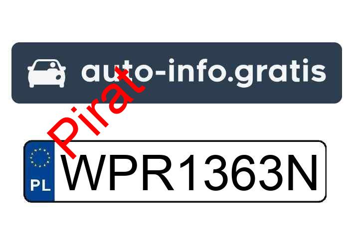 Pirat drogowy w pojeździe o numerach rejestracyjnych WPR1363N