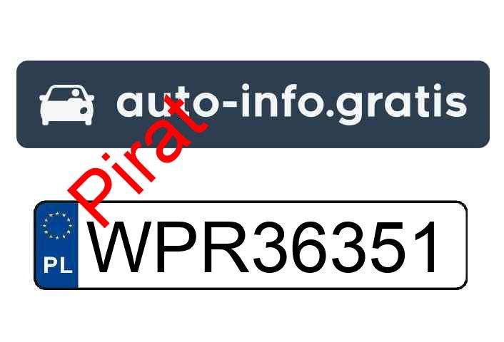 Pirat drogowy w pojeździe o numerach rejestracyjnych WPR36351