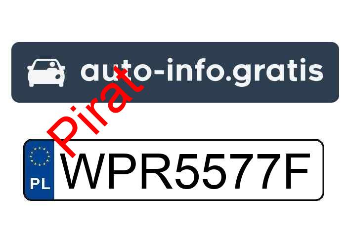 Pirat drogowy w pojeździe o numerach rejestracyjnych WPR5577F