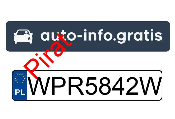Pirat drogowy w pojeździe o numerach rejestracyjnych WPR5842W