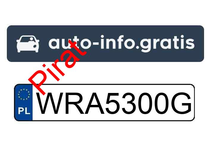 Pirat drogowy w pojeździe o numerach rejestracyjnych WRA5300G