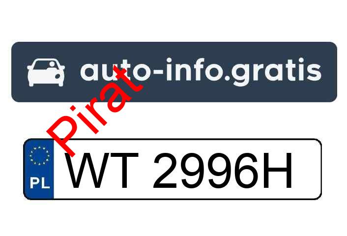 Pirat drogowy w pojeździe o numerach rejestracyjnych WT2996H