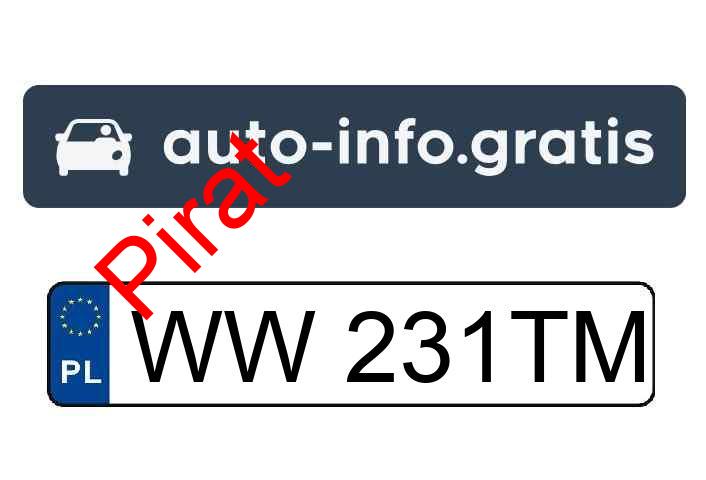 Pirat drogowy w pojeździe o numerach rejestracyjnych WW231TM