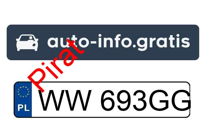 Pirat drogowy w pojeździe o numerach rejestracyjnych WW693GG
