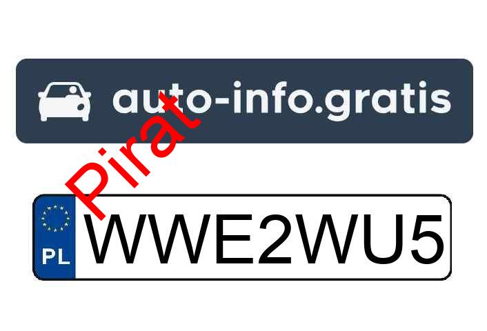 Pirat drogowy w pojeździe o numerach rejestracyjnych WWE2WU5