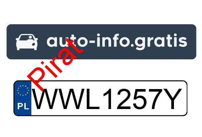 Pirat drogowy w pojeździe o numerach rejestracyjnych WWL1257Y