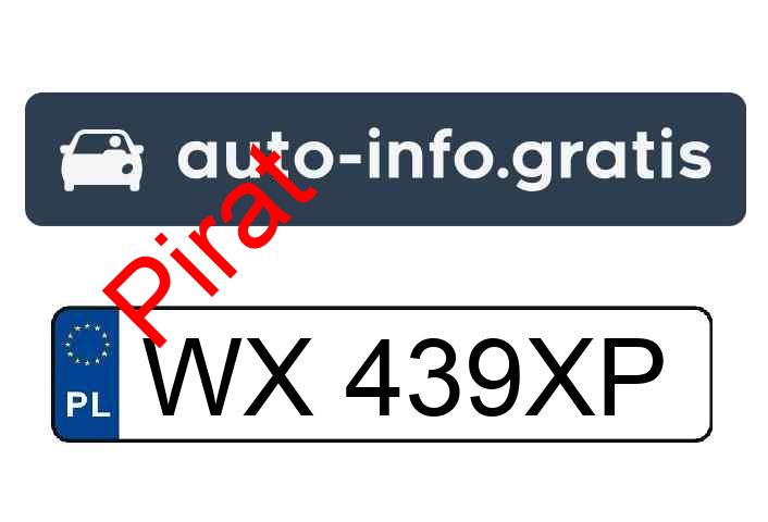 Pirat drogowy w pojeździe o numerach rejestracyjnych WX439XP