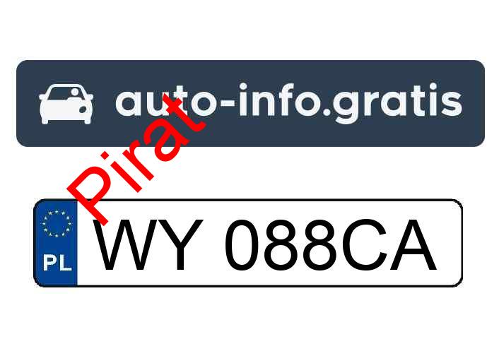Pirat drogowy w pojeździe o numerach rejestracyjnych WY088CA