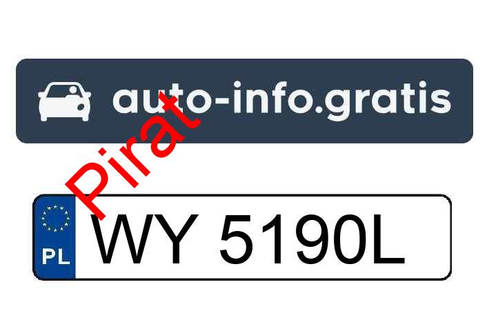 Pirat drogowy w pojeździe o numerach rejestracyjnych WY5190L