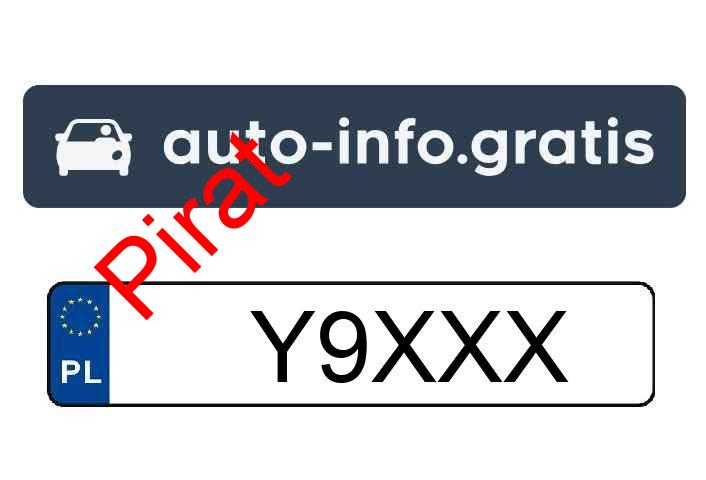 Pirat drogowy w pojeździe o numerach rejestracyjnych Y9XXX